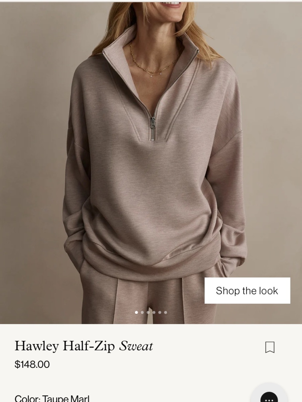 Varley Set- Hawley DoubleSoft Zip Hoodie and Slim Cut Jogger in Taupe - Picture 2 of 6